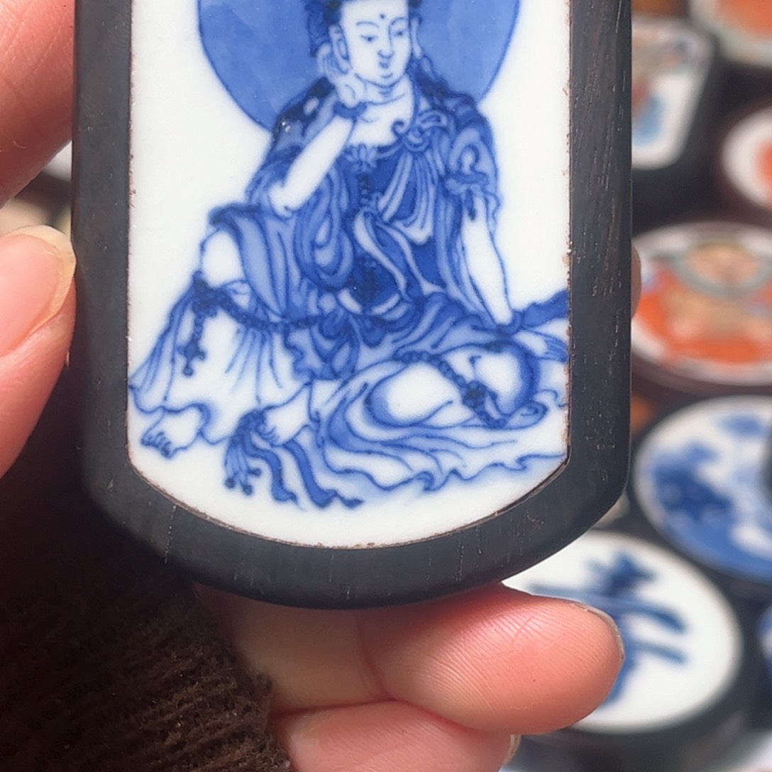 摆件爱**串瓷片挂件一个