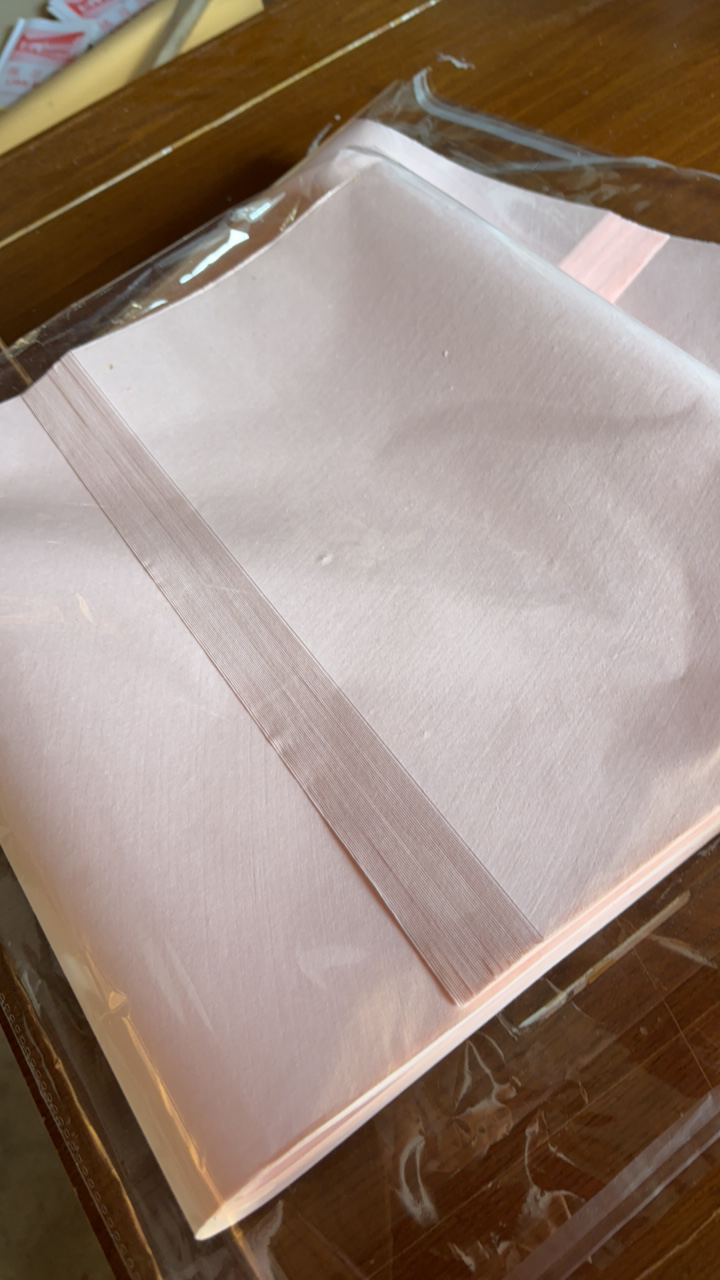 34✖️138粉色檀皮宣。50张