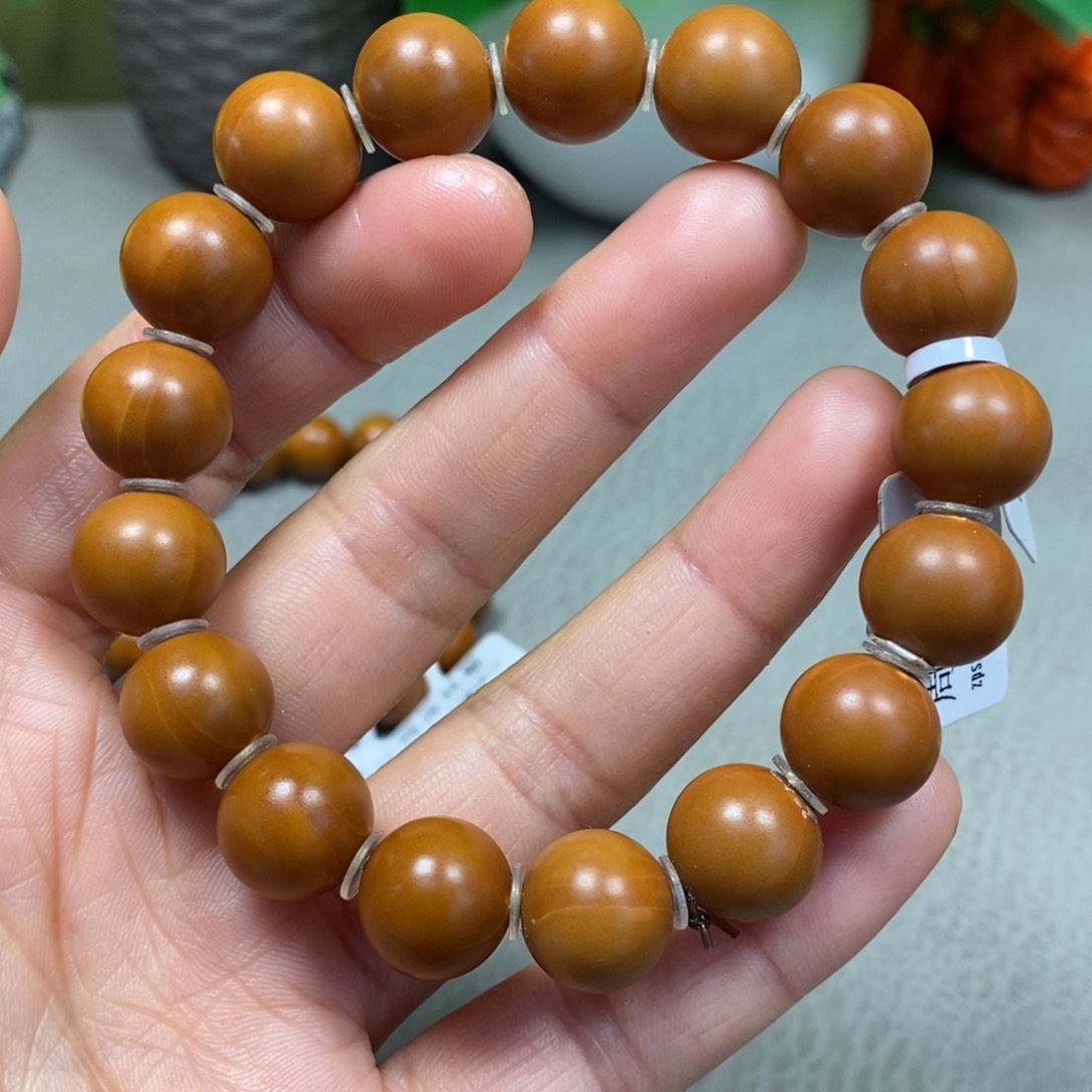 橄榄核吊坠正圆手串