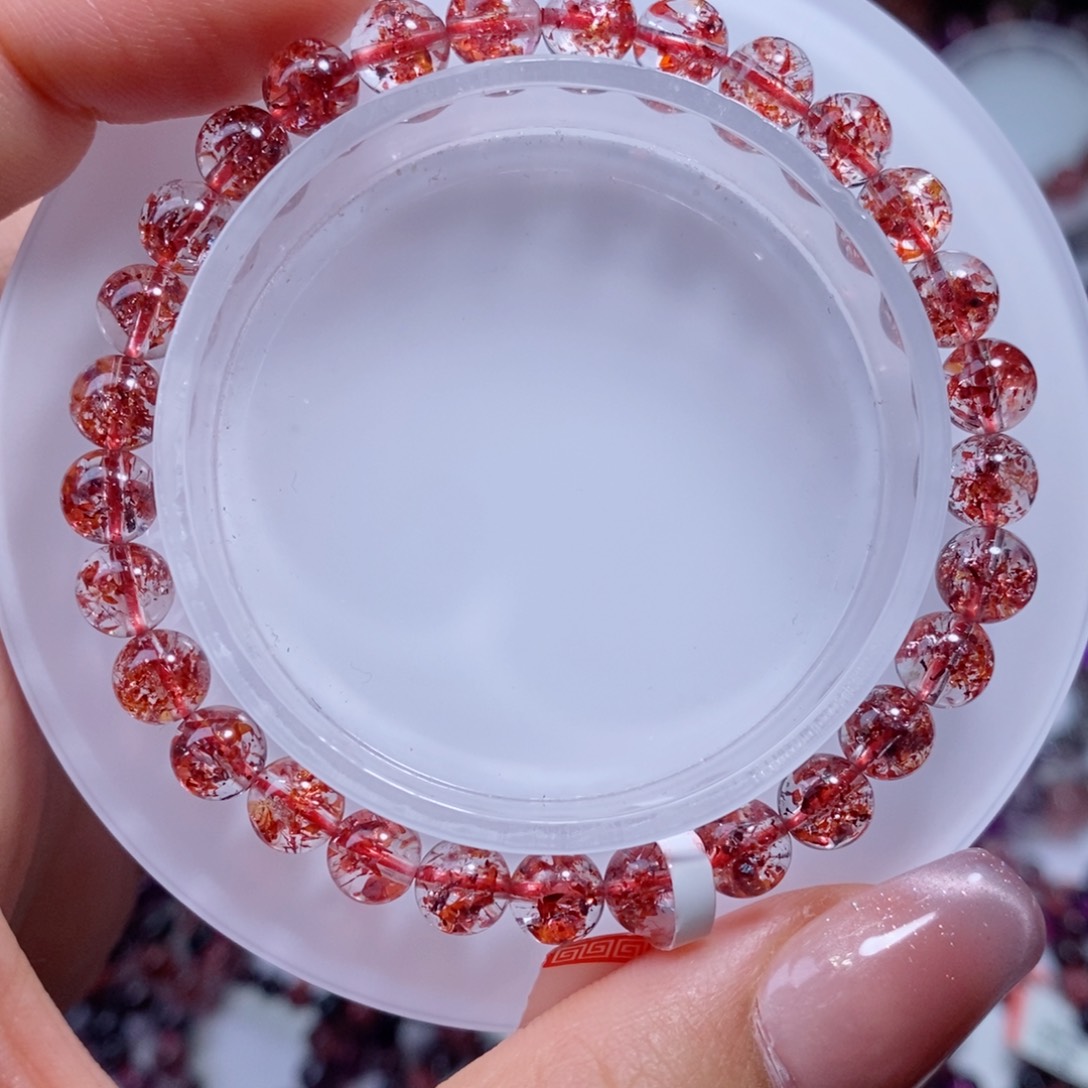 水晶手链未镶嵌金草莓