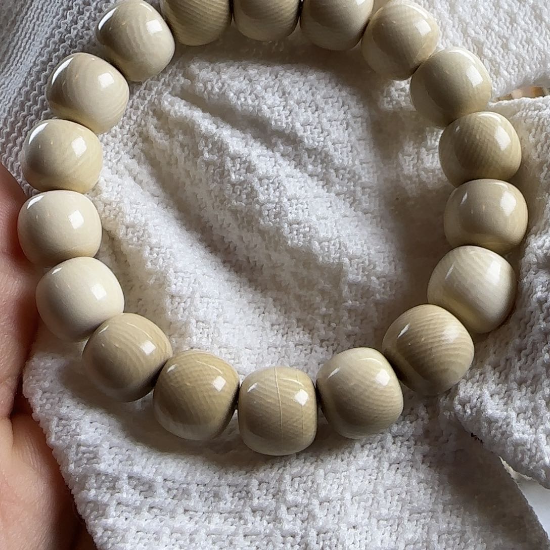 其他猛犸象牙大*锅天然保真猛犸牙老型珠满纹