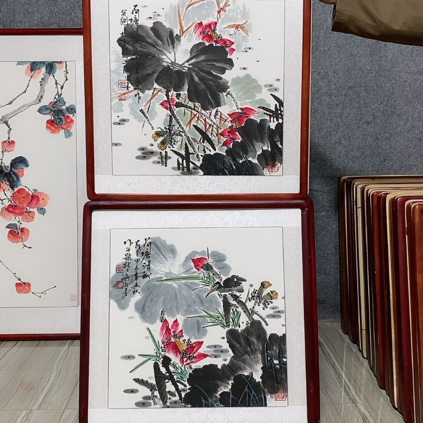 【闪购商品】国画书画作品带框65×65厘米