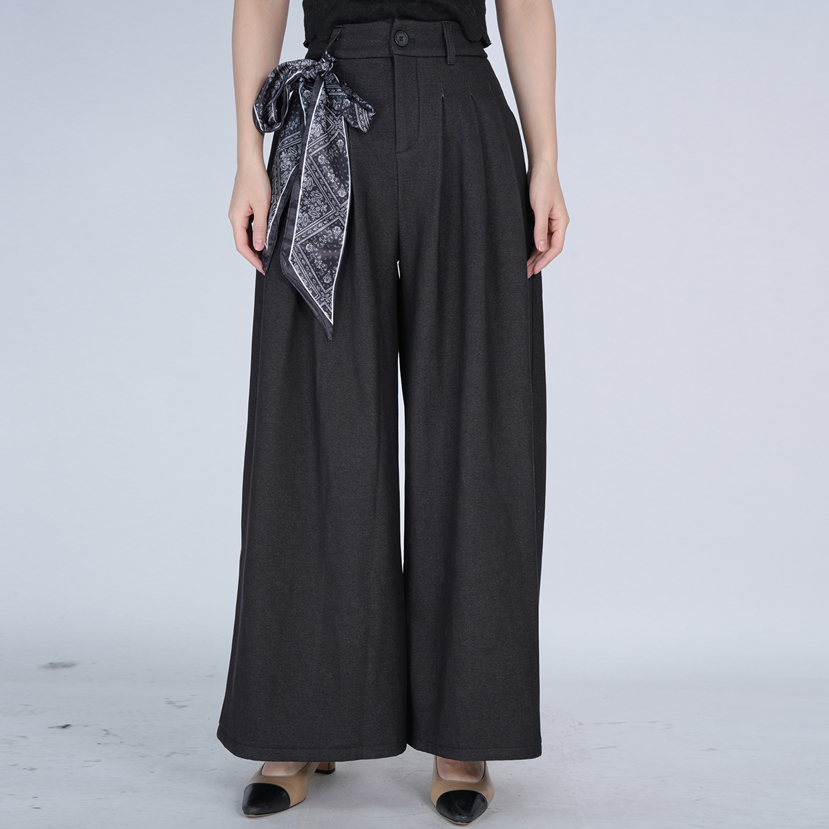 【样衣】中国风宽松显瘦气质高腰长裤WHAFI11100