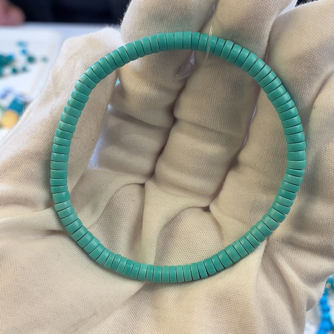 绿松石未镶嵌挂件4.5mm