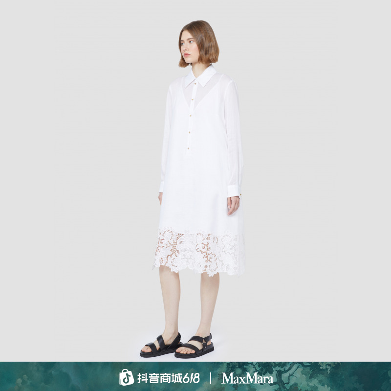 MaxMara 2026早春新品女装苎麻衬衫式连衣裙6231016206商品图