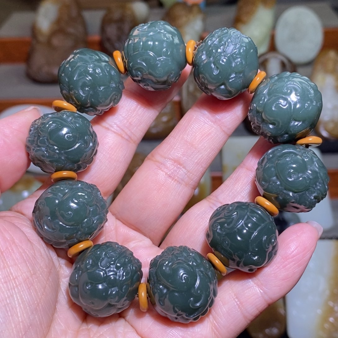 未镶嵌手串和田玉（青玉）