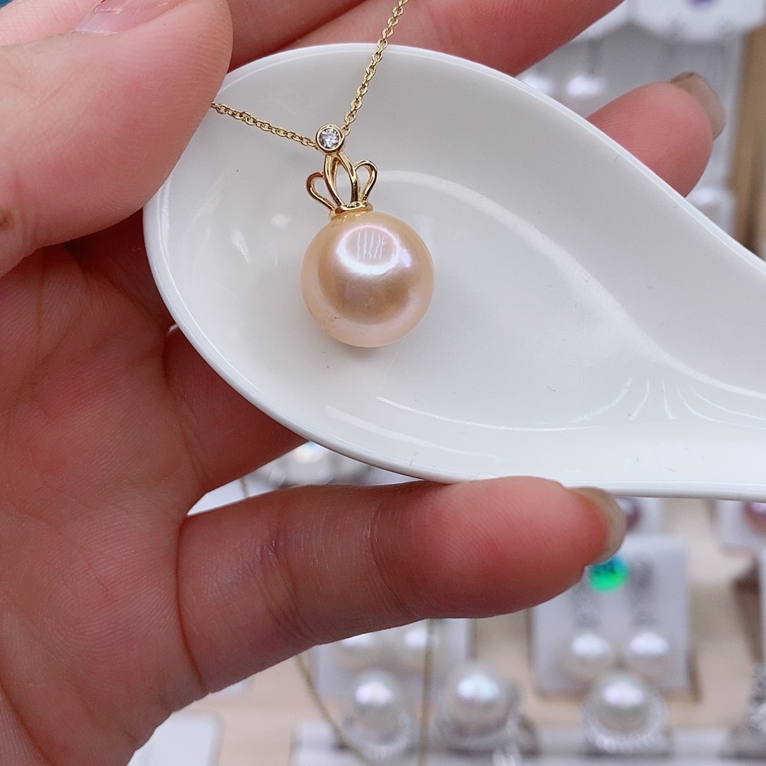 淡水珍珠银S925镶嵌颈饰