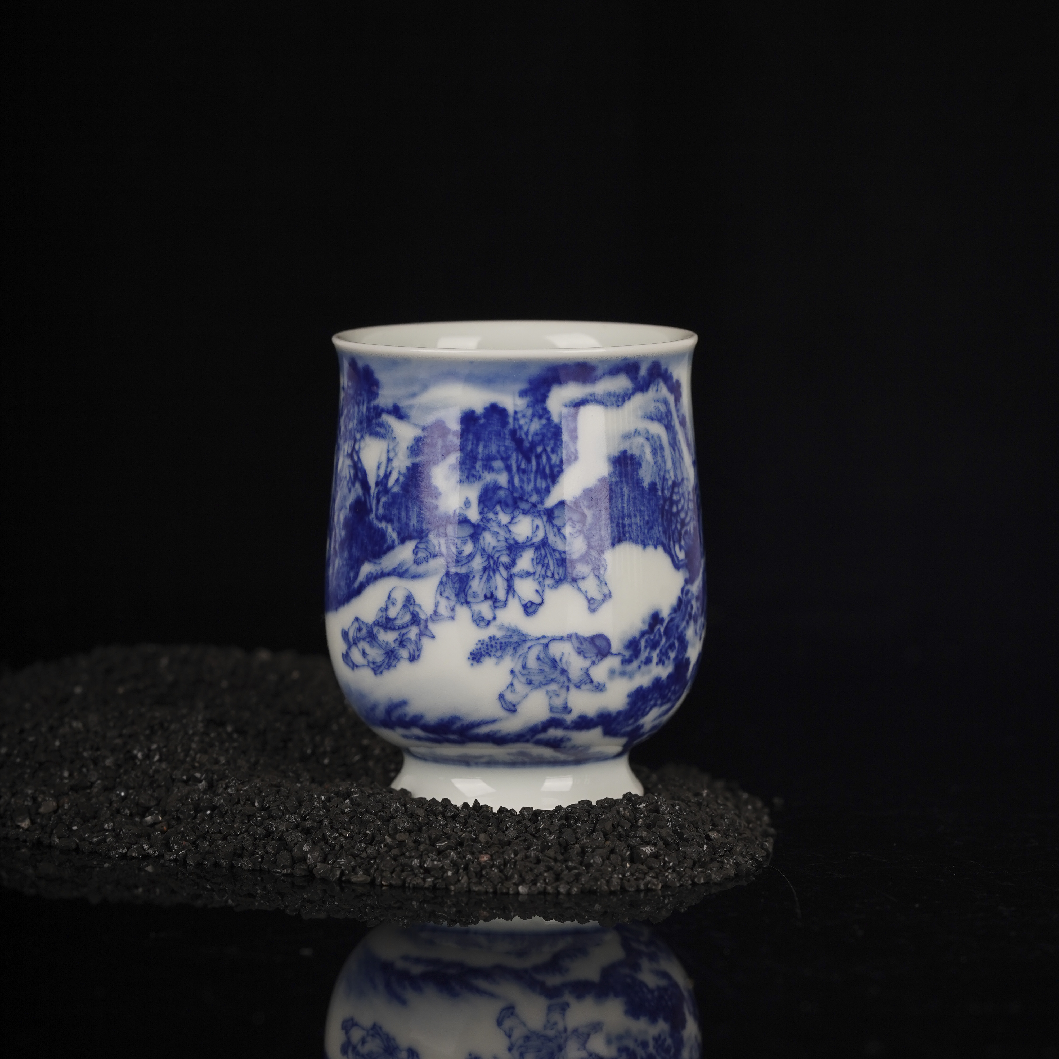 觉山隐窑(精选）觉山隐窑五子戏冰杯福袋杯景德镇陶瓷高端茶具