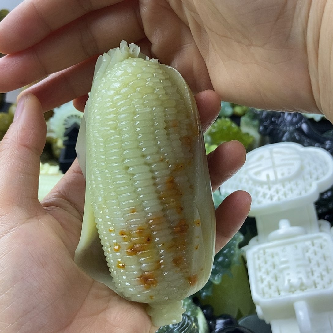 蛇纹石玉合金手把0*