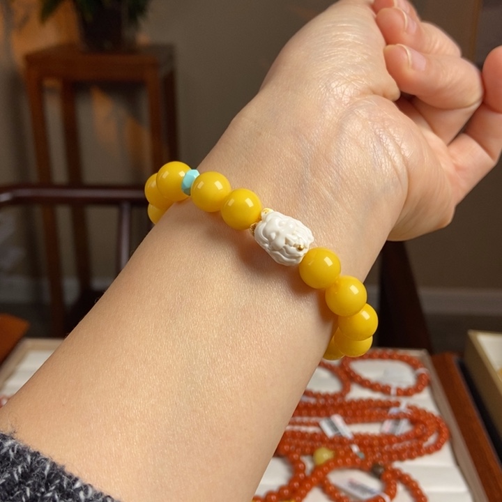 琥珀手链未镶嵌蜜蜡手串10