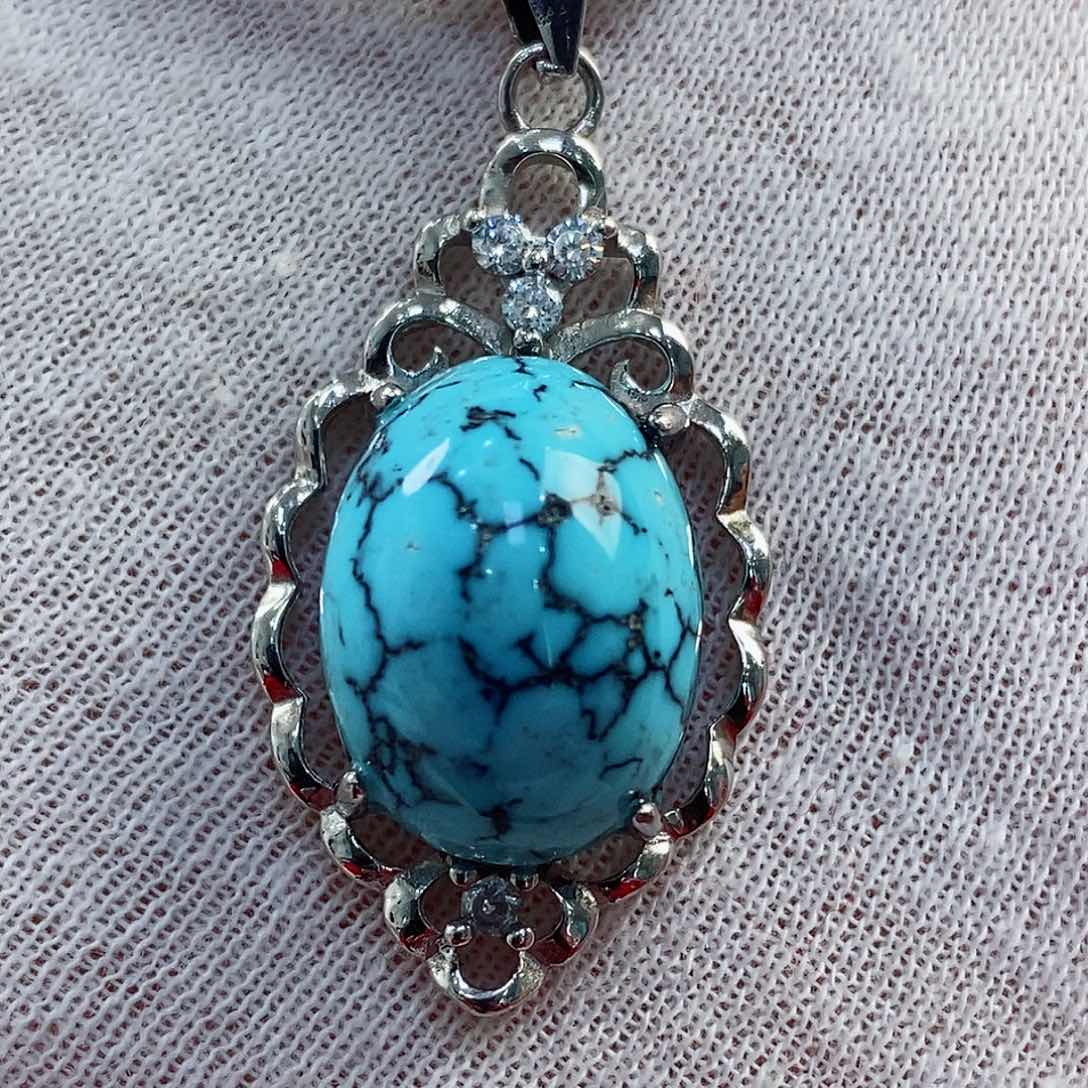 绿松石配饰银S925镶嵌