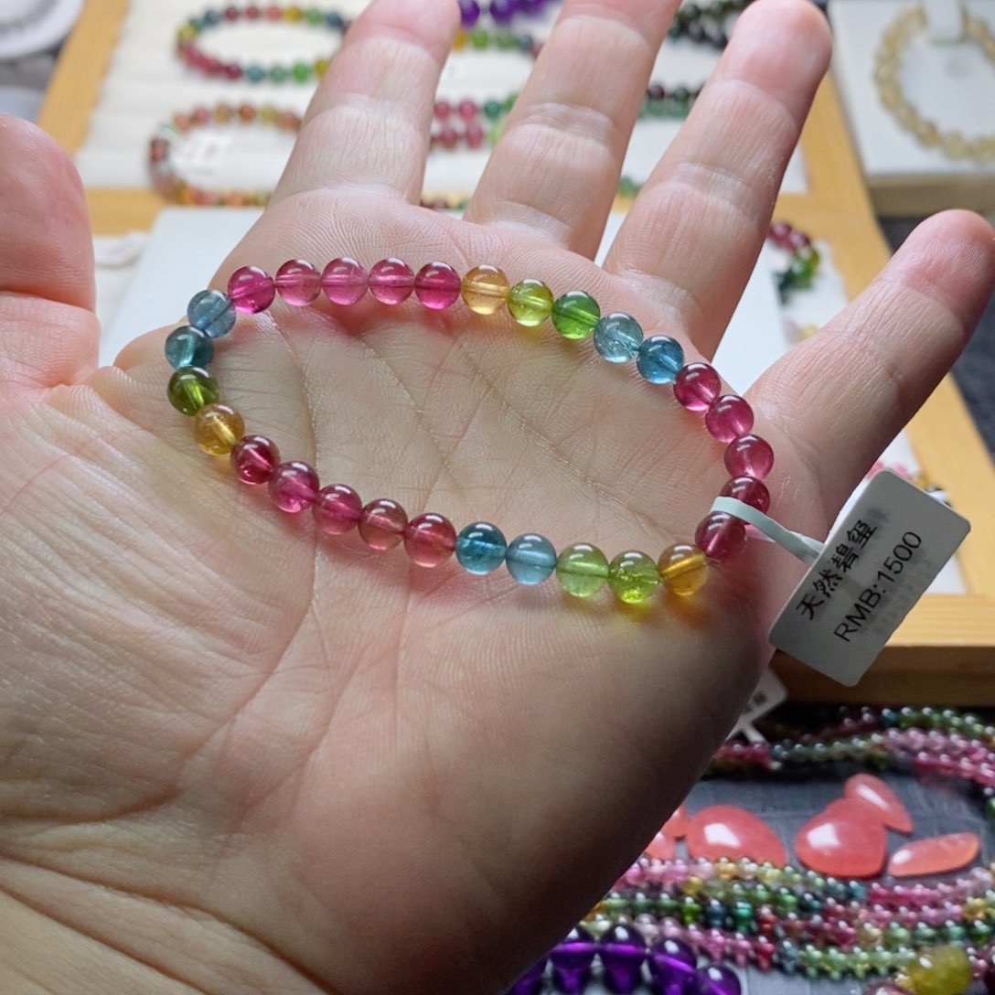 碧玺碧玺手链未镶嵌?**?