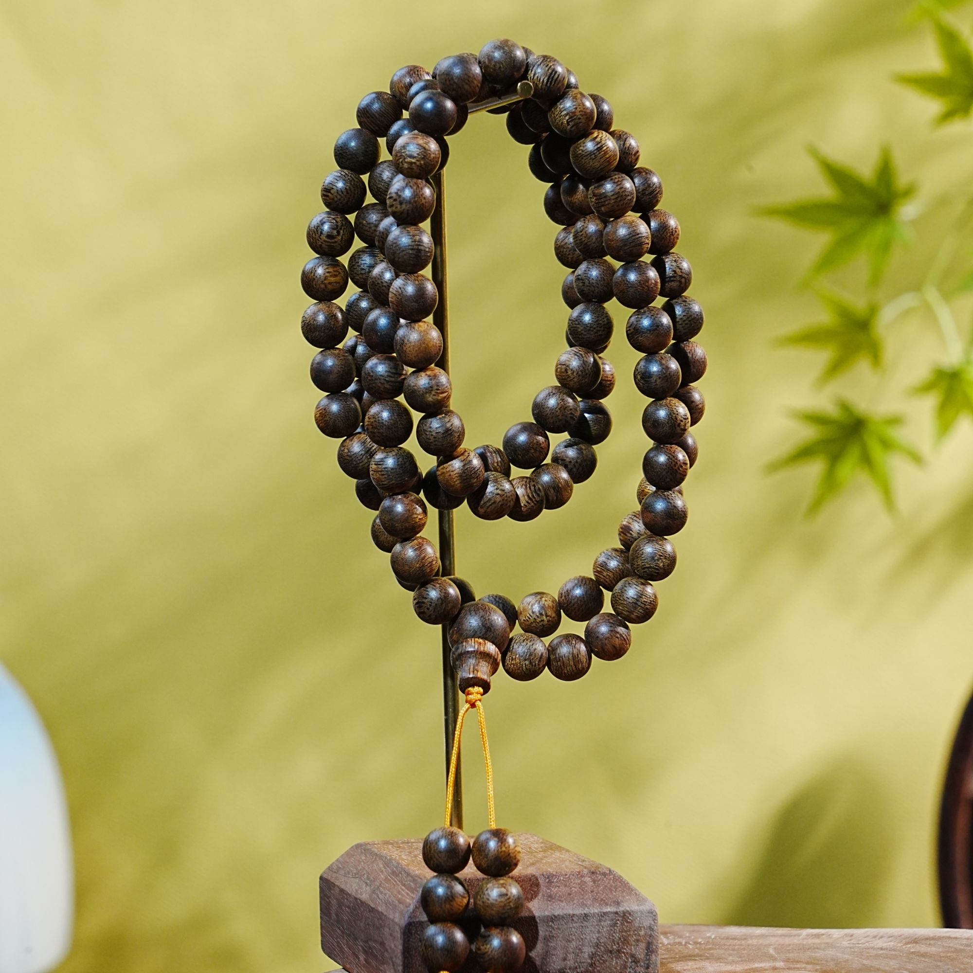 【收藏级】文莱黑棋软丝念珠0.8x108 33.8g 251111023 B  