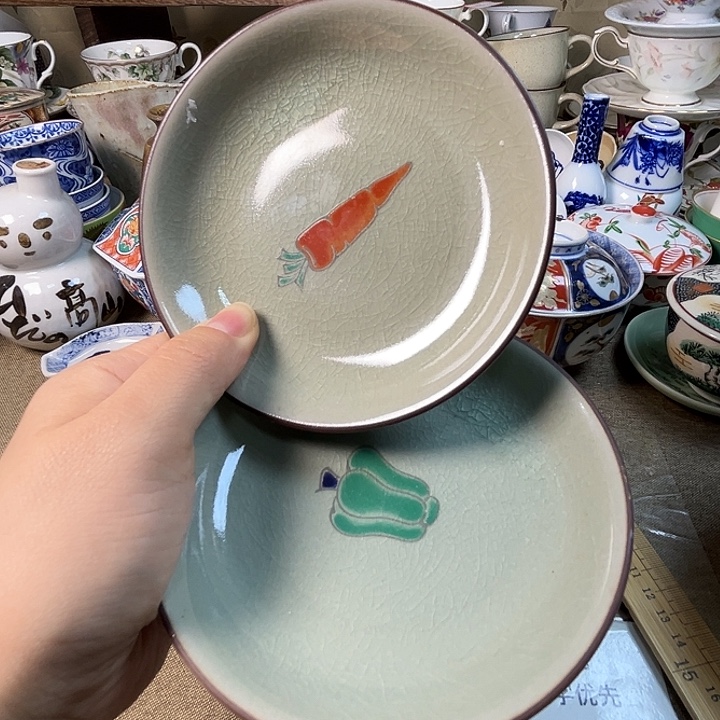 一对 陶瓷满38包邮不退不换 