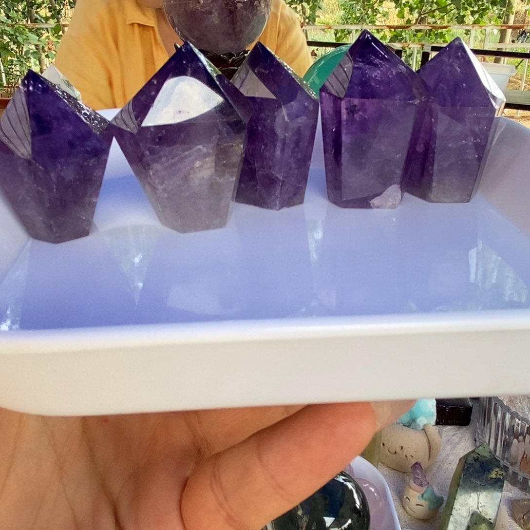 紫晶珠宝半成品未镶嵌水晶紫