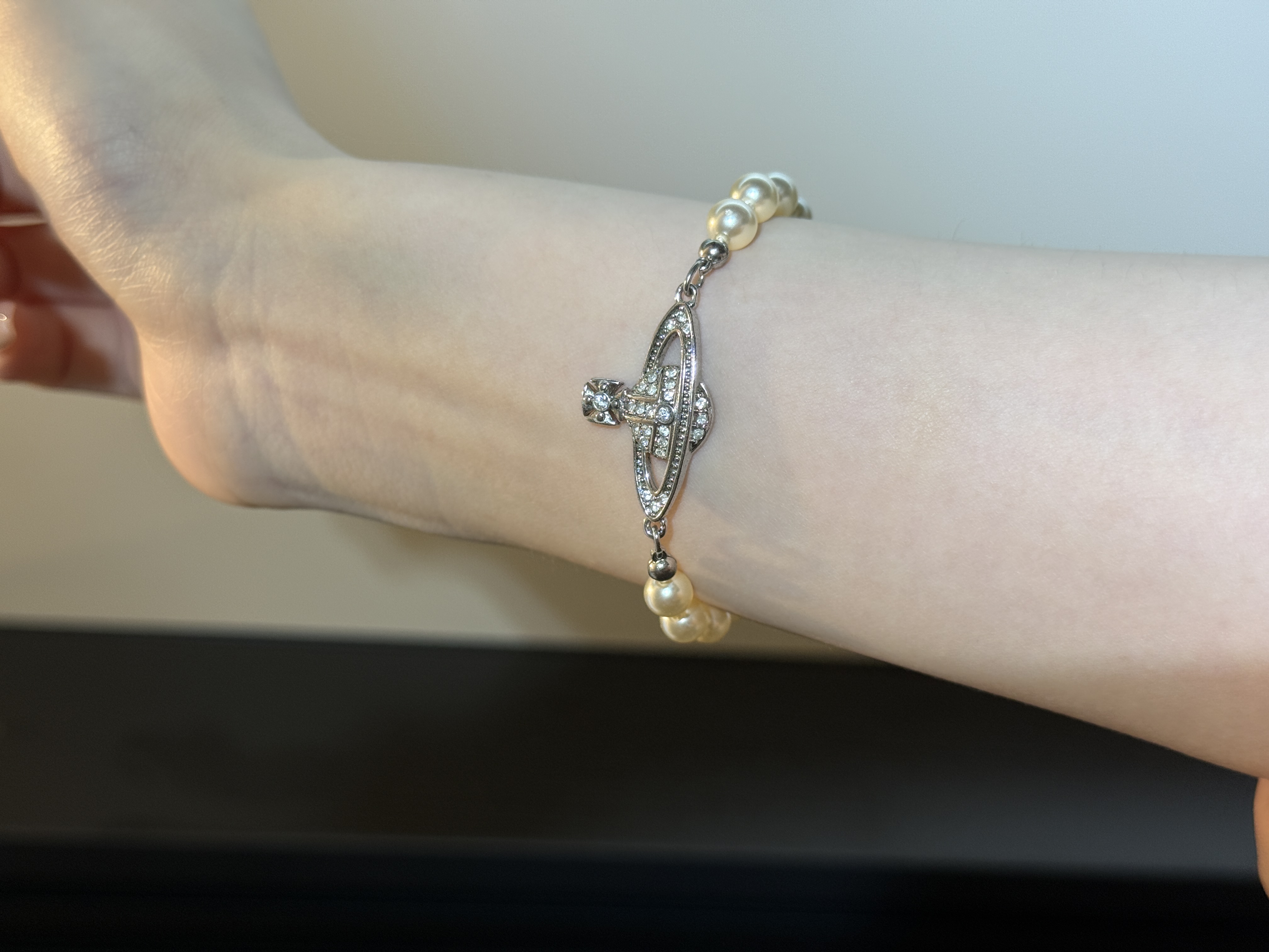 铜合金仿珍珠手链 【土星珍珠手链】经典款星球orb爆款网红珍珠手链