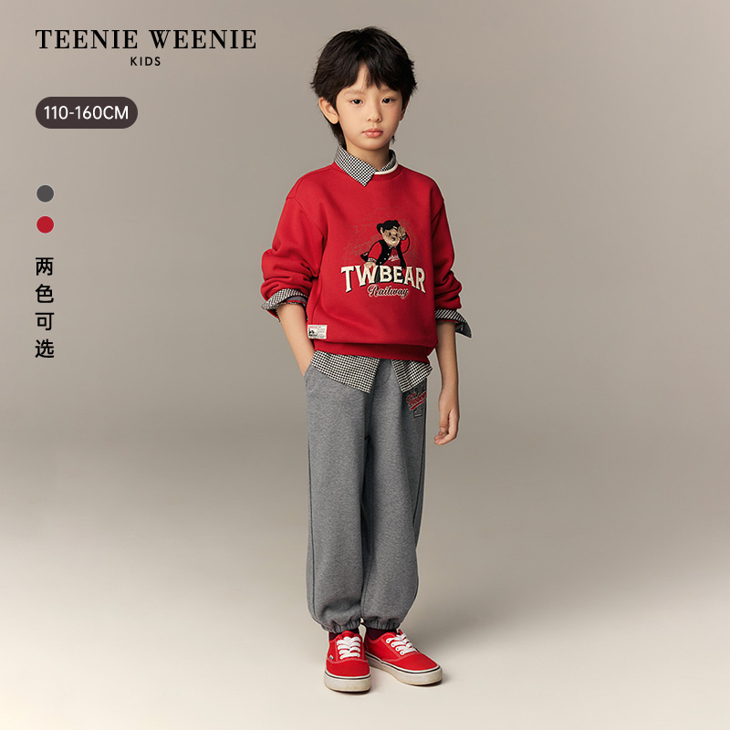 TeenieWeenie Kids小熊童装26年新年圆领长袖套头卫衣TKMW261103K