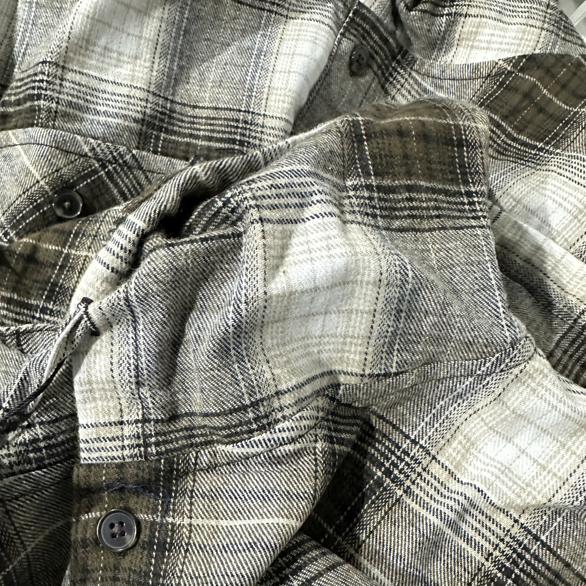 韩版连帽宽松格子衬衫