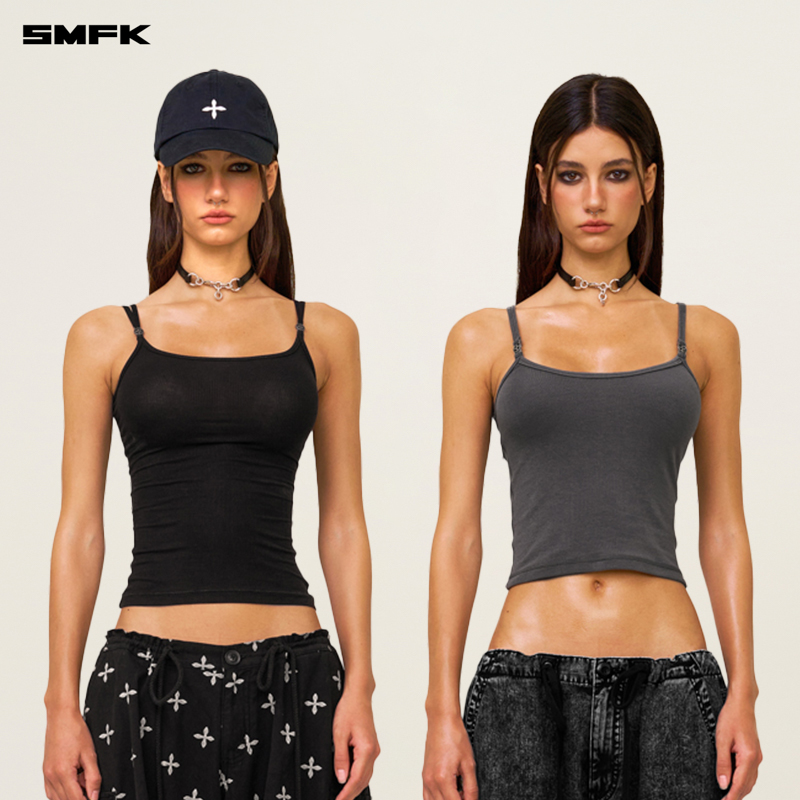 SMFK拥抱运动修身吊带 TK003B 夏季美背收腰修身辣妹背心