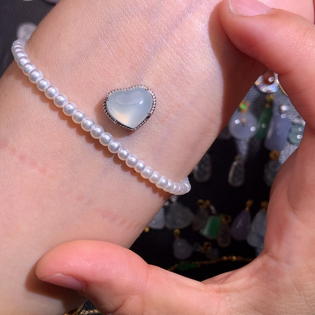 银S925镶嵌挂件翡翠