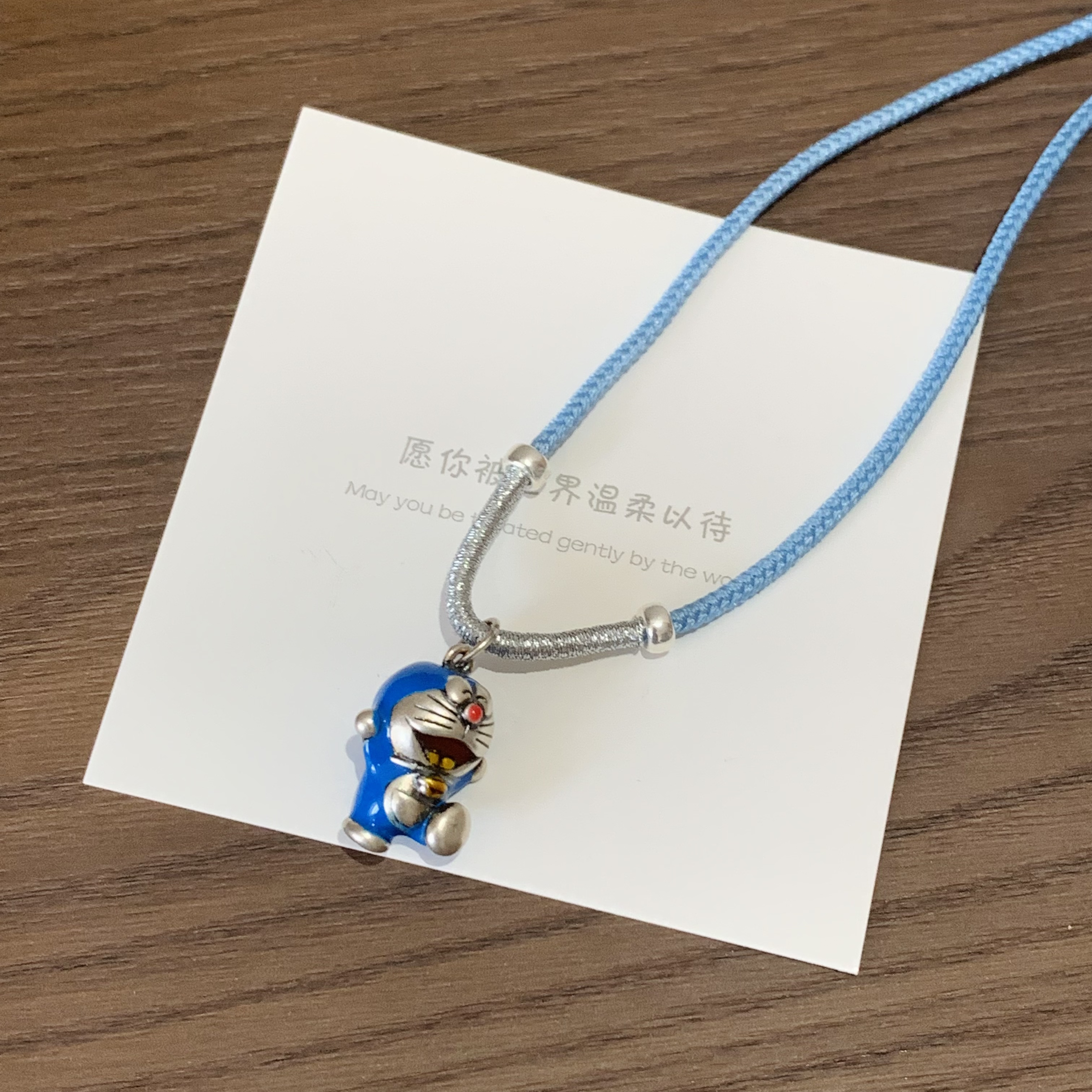 吊坠足银 足银珐琅彩叮当猫哆啦A梦卡通六一礼礼物