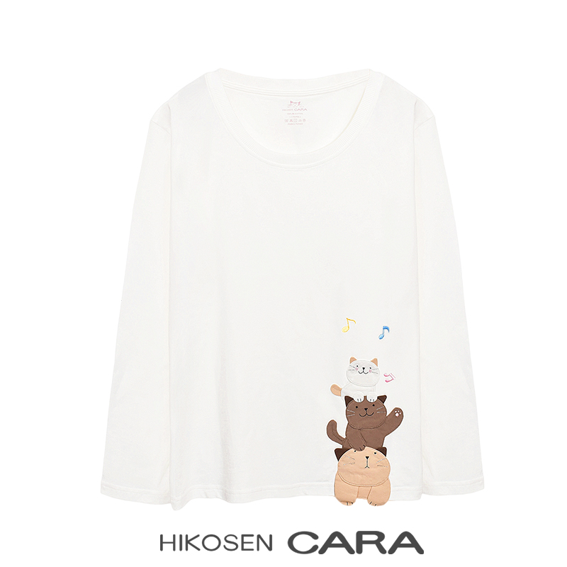 HIKOSEN CARA/卡拉猫落落猫长袖小衫