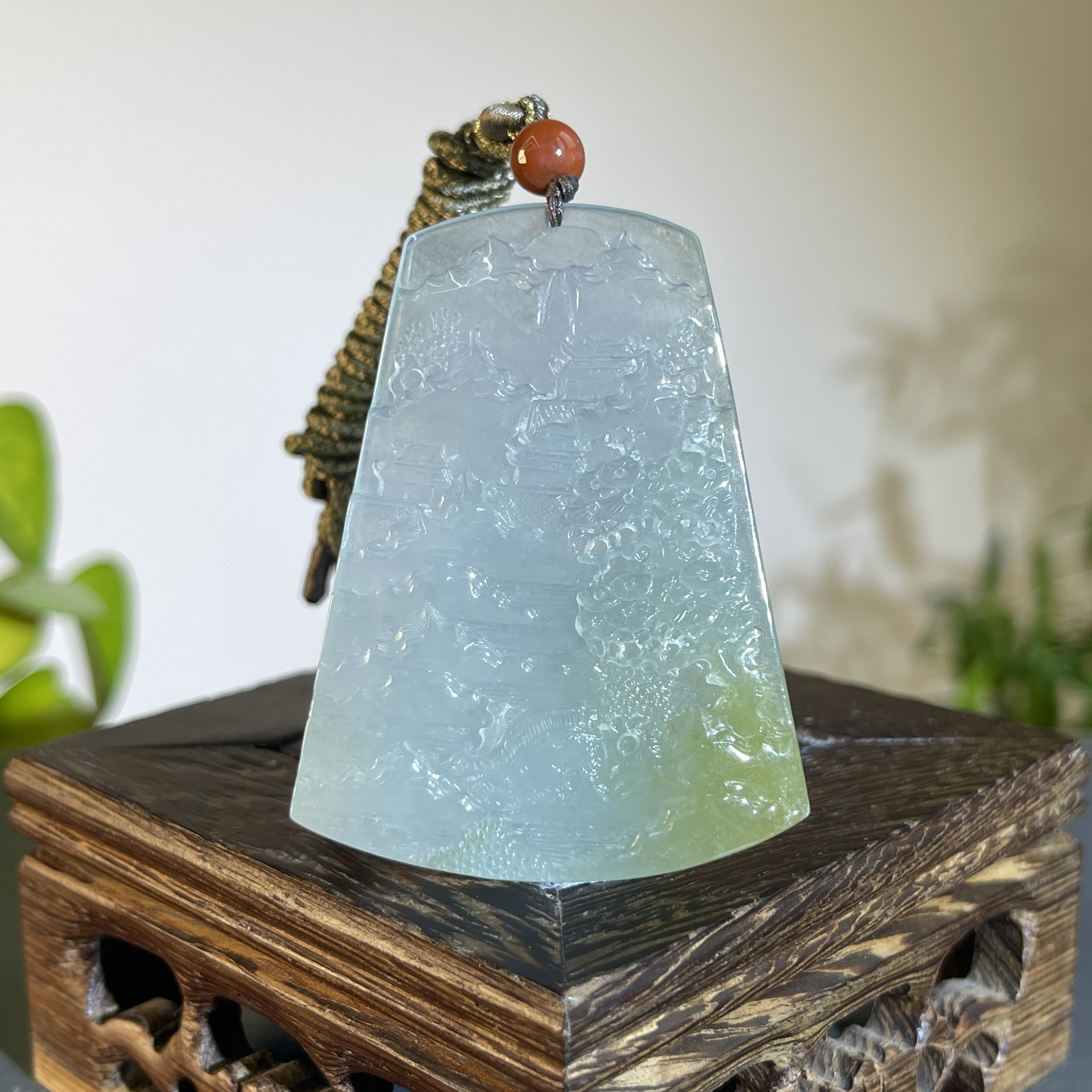 JTA09-134  天然缅甸A货翡翠  山水牌