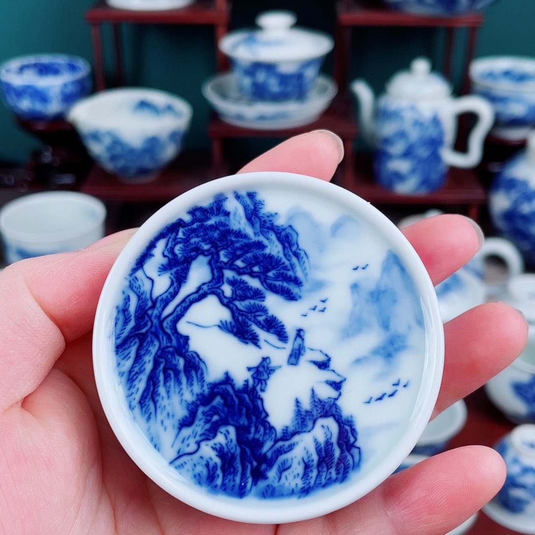 手工手绘青花，青花