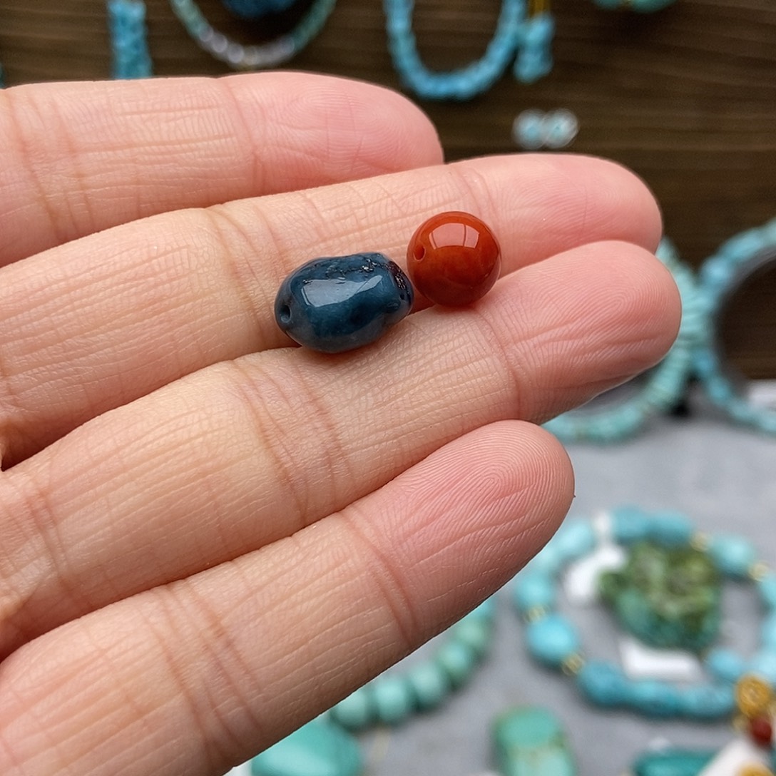 ****琳南红玛瑙未镶嵌豆子
