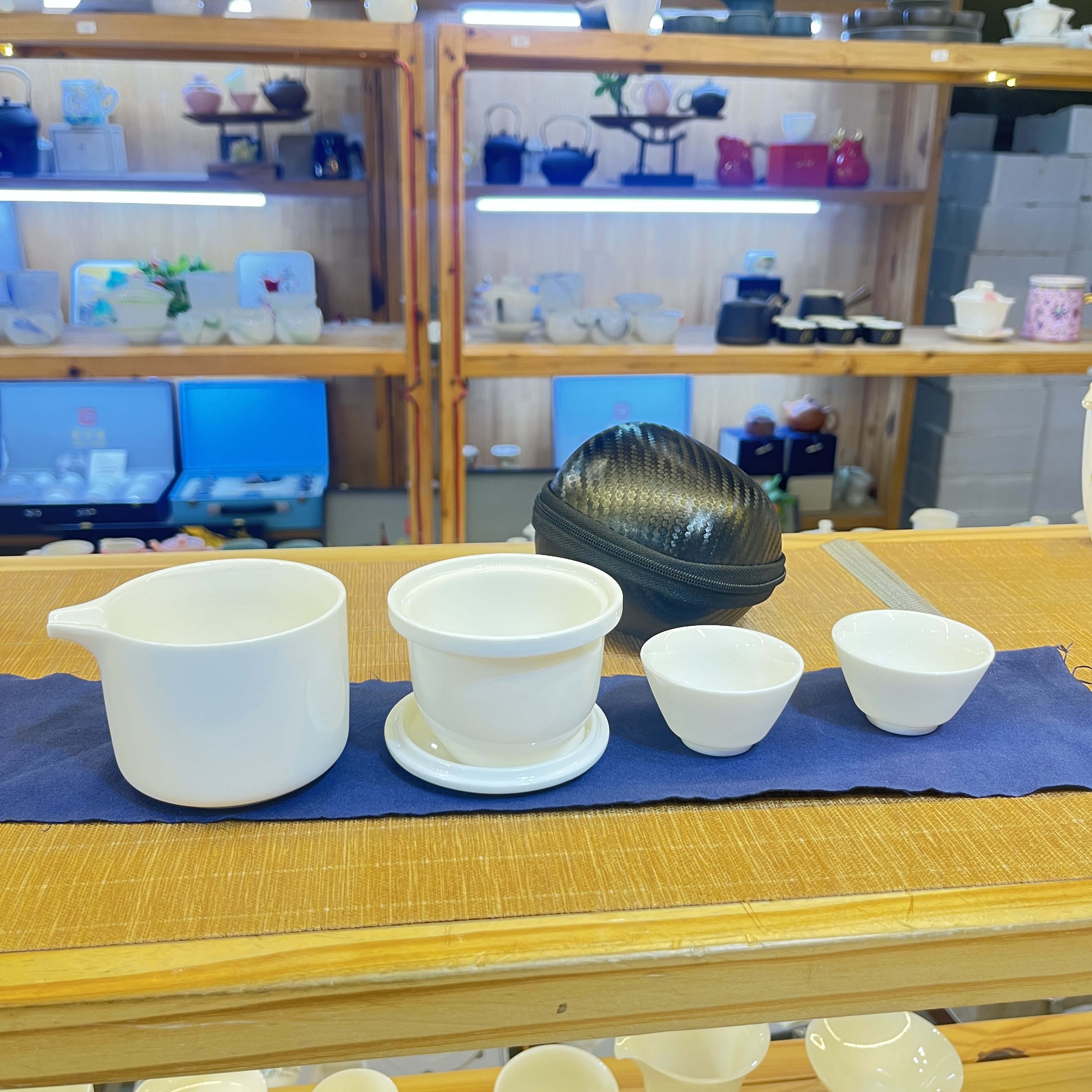 晟翔羊脂玉白瓷茶具套装一纯白快克-2杯