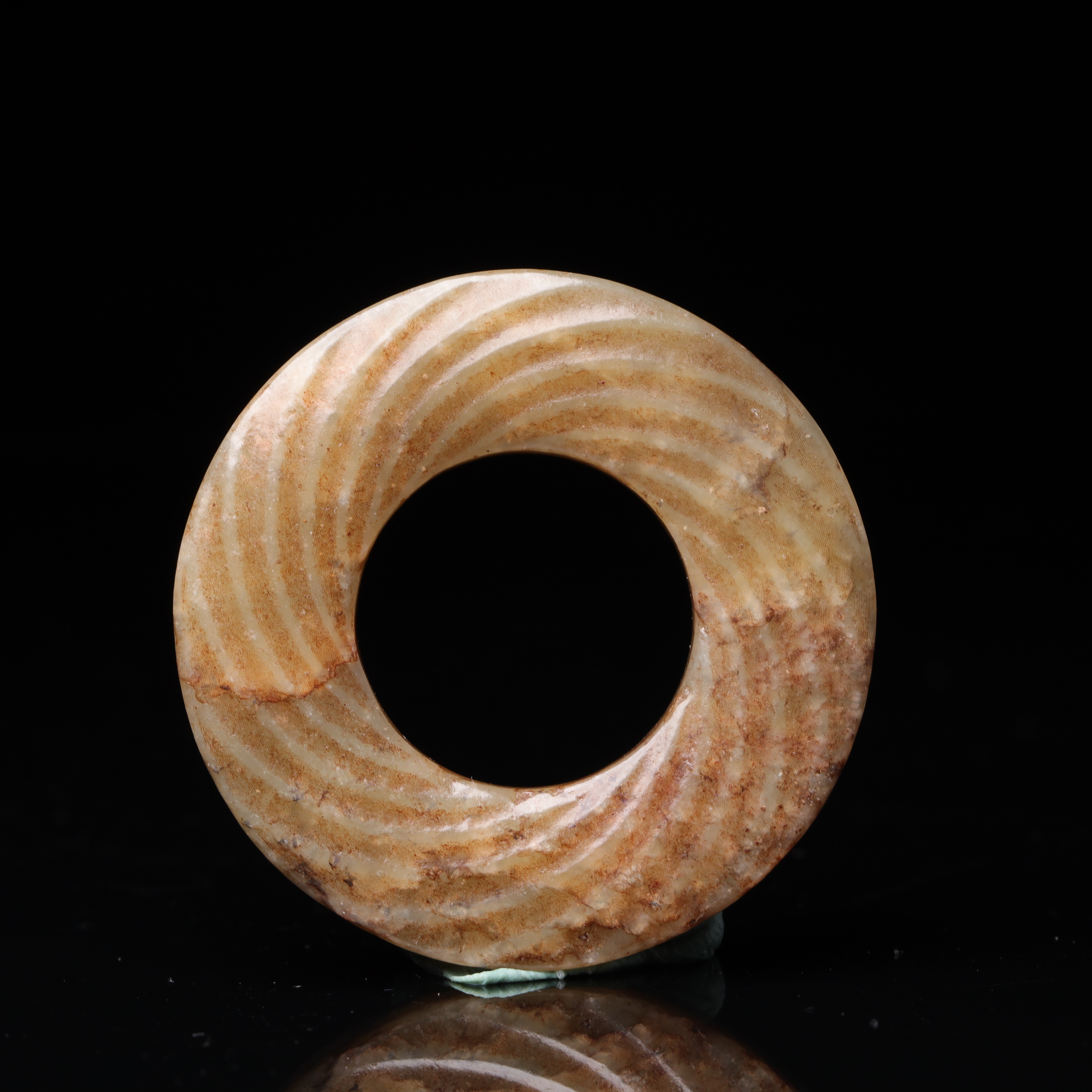 119明代和田玉绞丝环-NJ