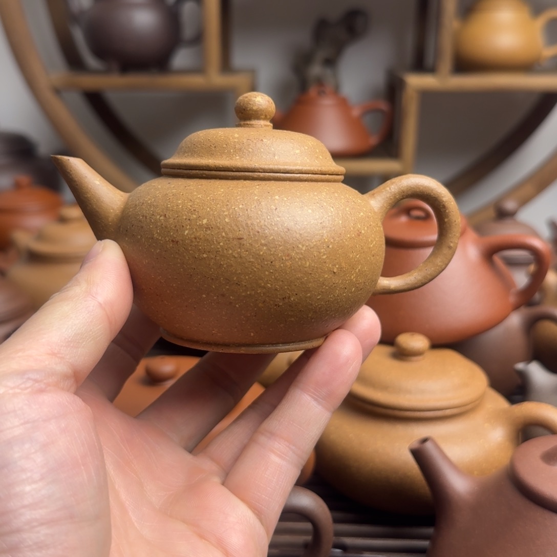 紫砂茶壶水平150cc台西梨皮老段