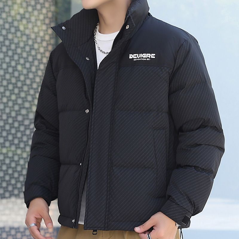 【反季清】新款男士羽服潮流加厚保暖立领外套冬季上装8163