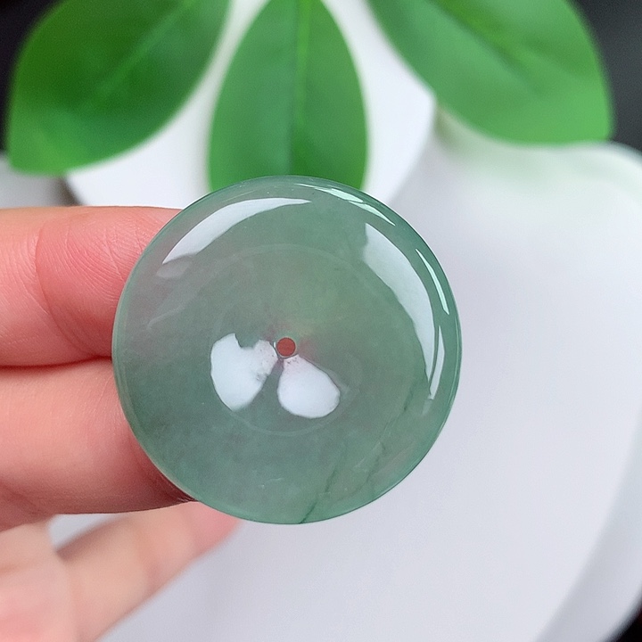 颈饰未镶嵌翡翠平安扣 27.8x4.7mm