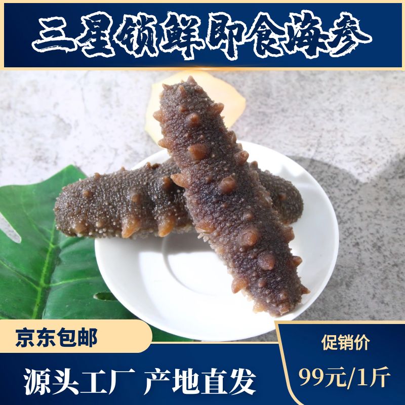 知珍堂三星锁鲜即食海参14-20头真空包装Q弹口感品质保证500g×1包