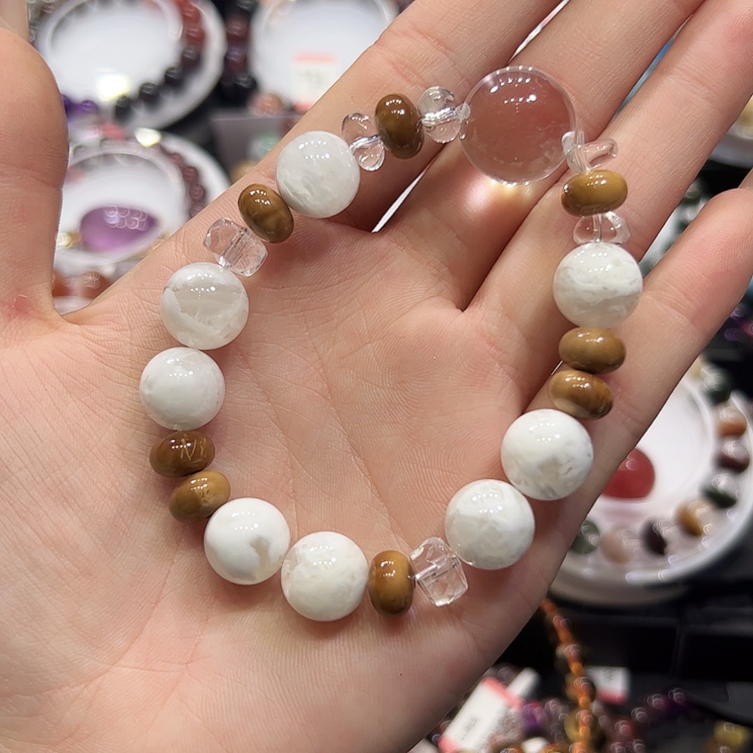 水晶未镶嵌手链sg16白幽灵设计款12+