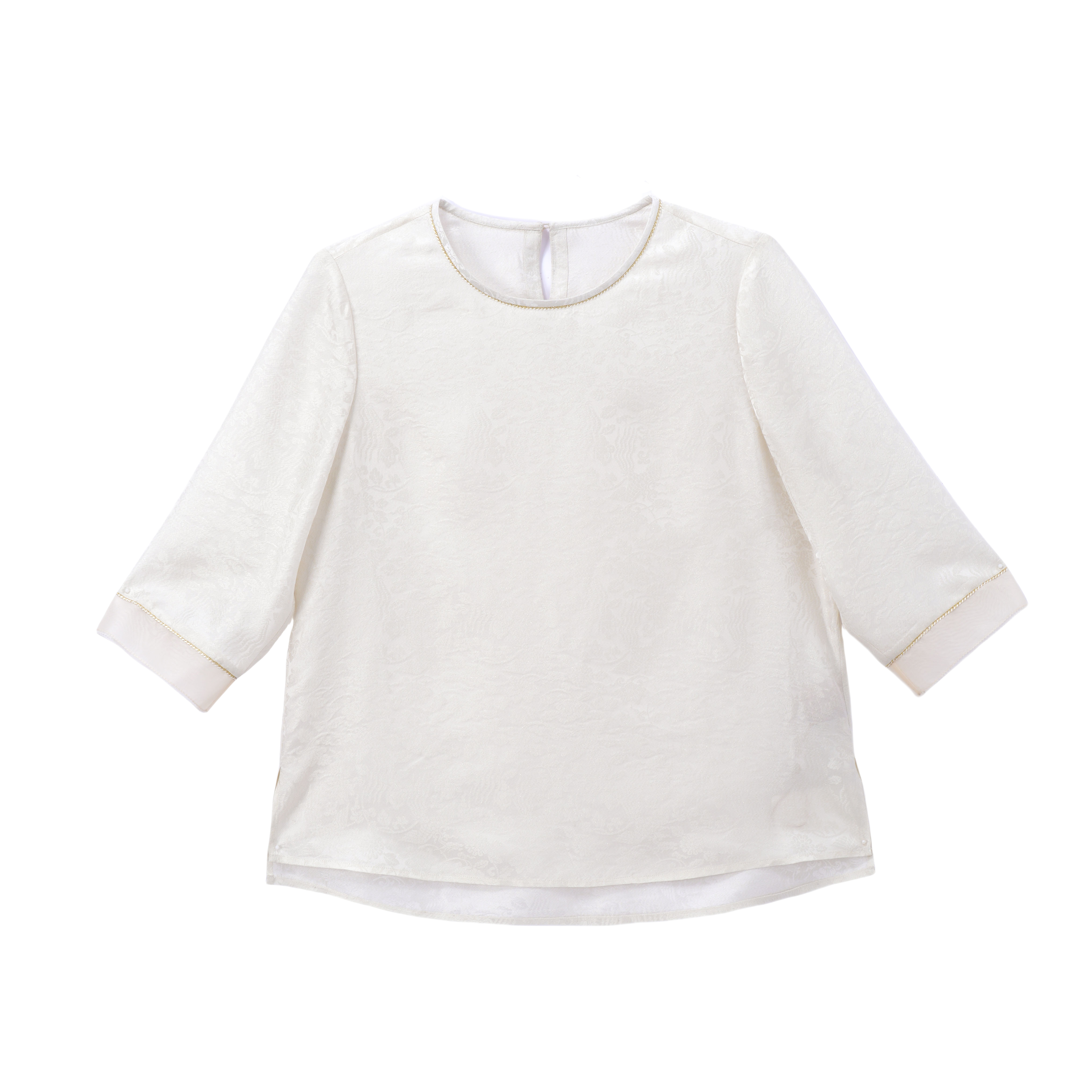 宜宁-YZQS256621新中式桑蚕丝上衣时尚中国风女装提花休闲百搭