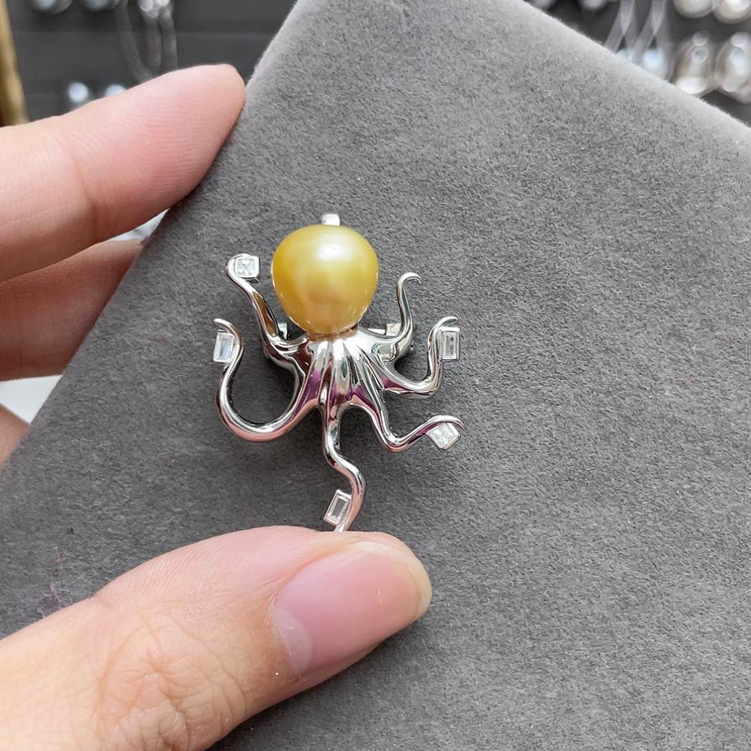 海水珍珠吊坠(不含链)银S925镶嵌