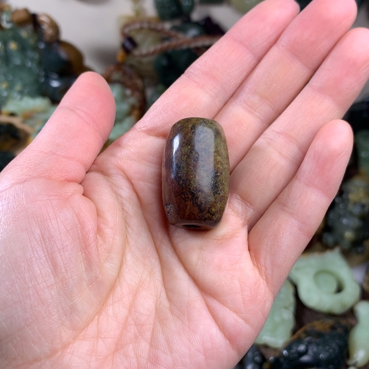 岫岩河磨玉（透闪石质玉）手把未镶嵌