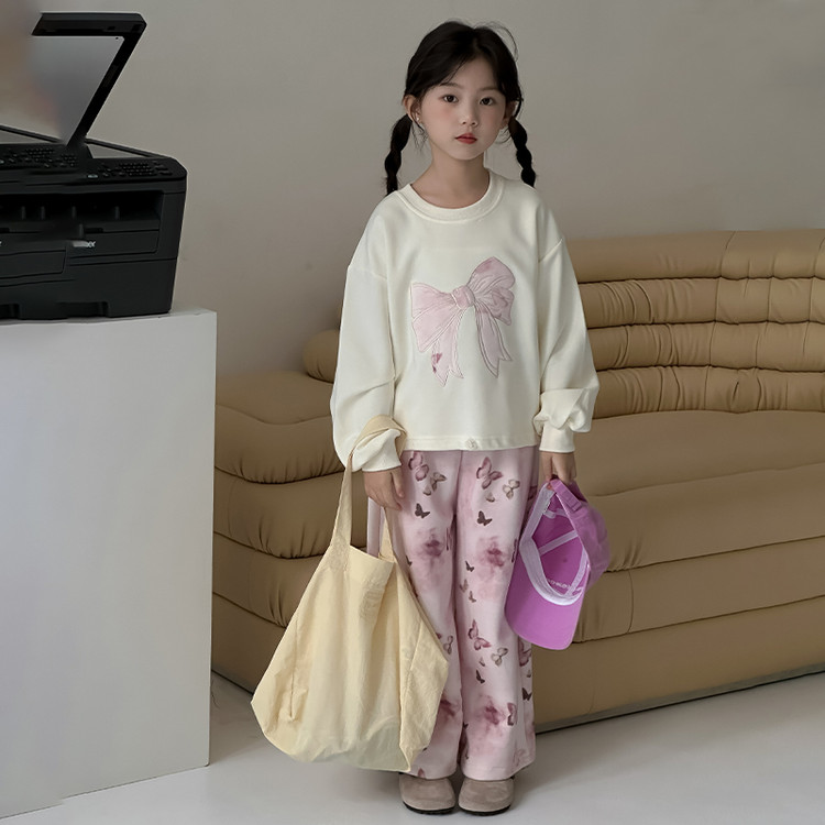 2025新款百搭时尚套装甜美春秋动物图案女童中大童&7127