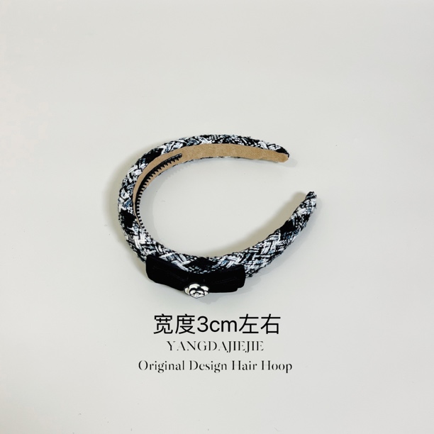 杨大姐推荐《小香》韩国新品小香风窄边侧边蝴蝶结防滑高颅顶头箍