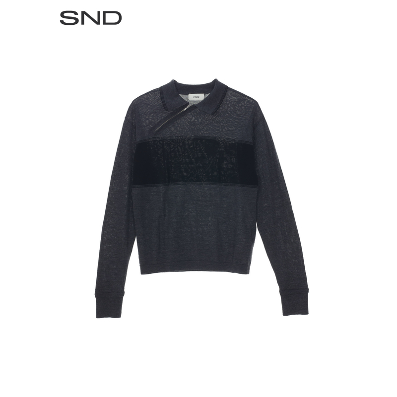 【ETHOR 设计师品牌】SND AW25 斜拉链PoloZZ