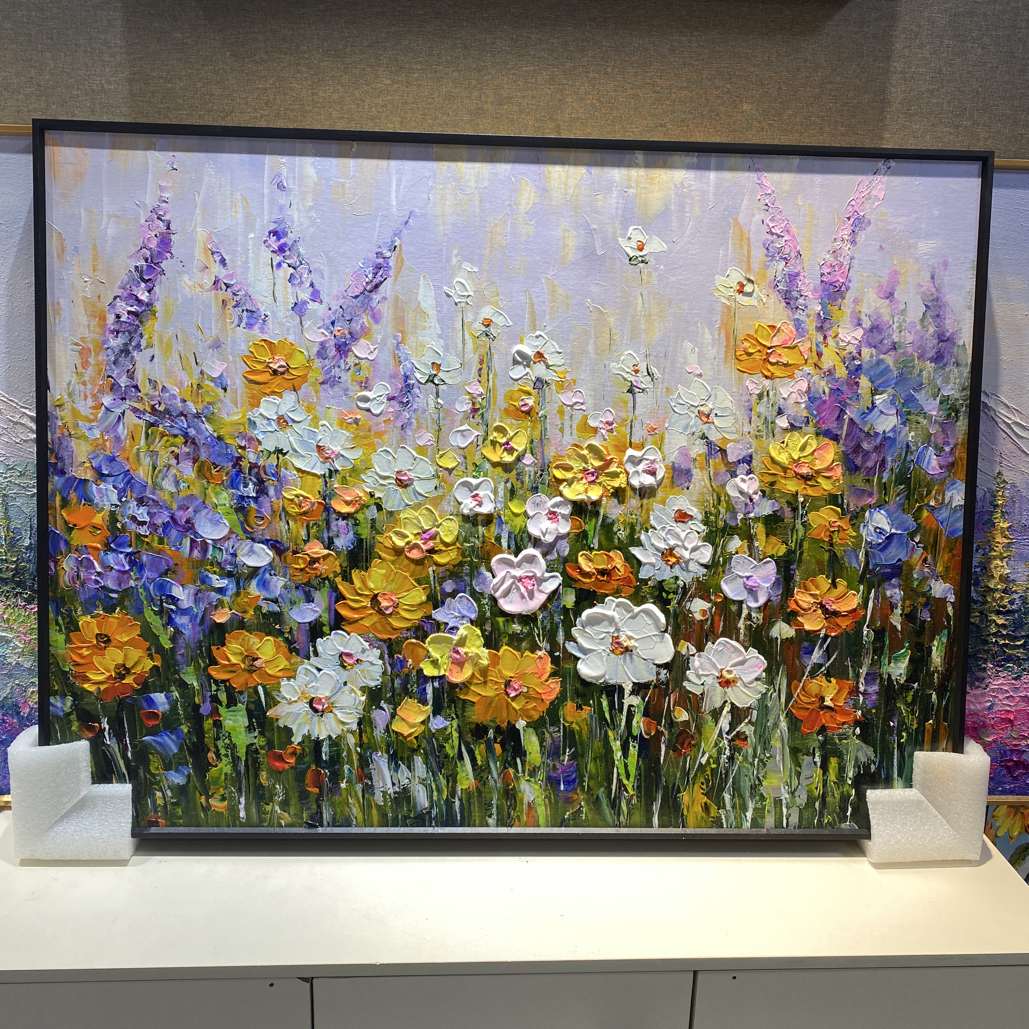 （花海）纯手绘油画装饰画入户走廊玄关挂画