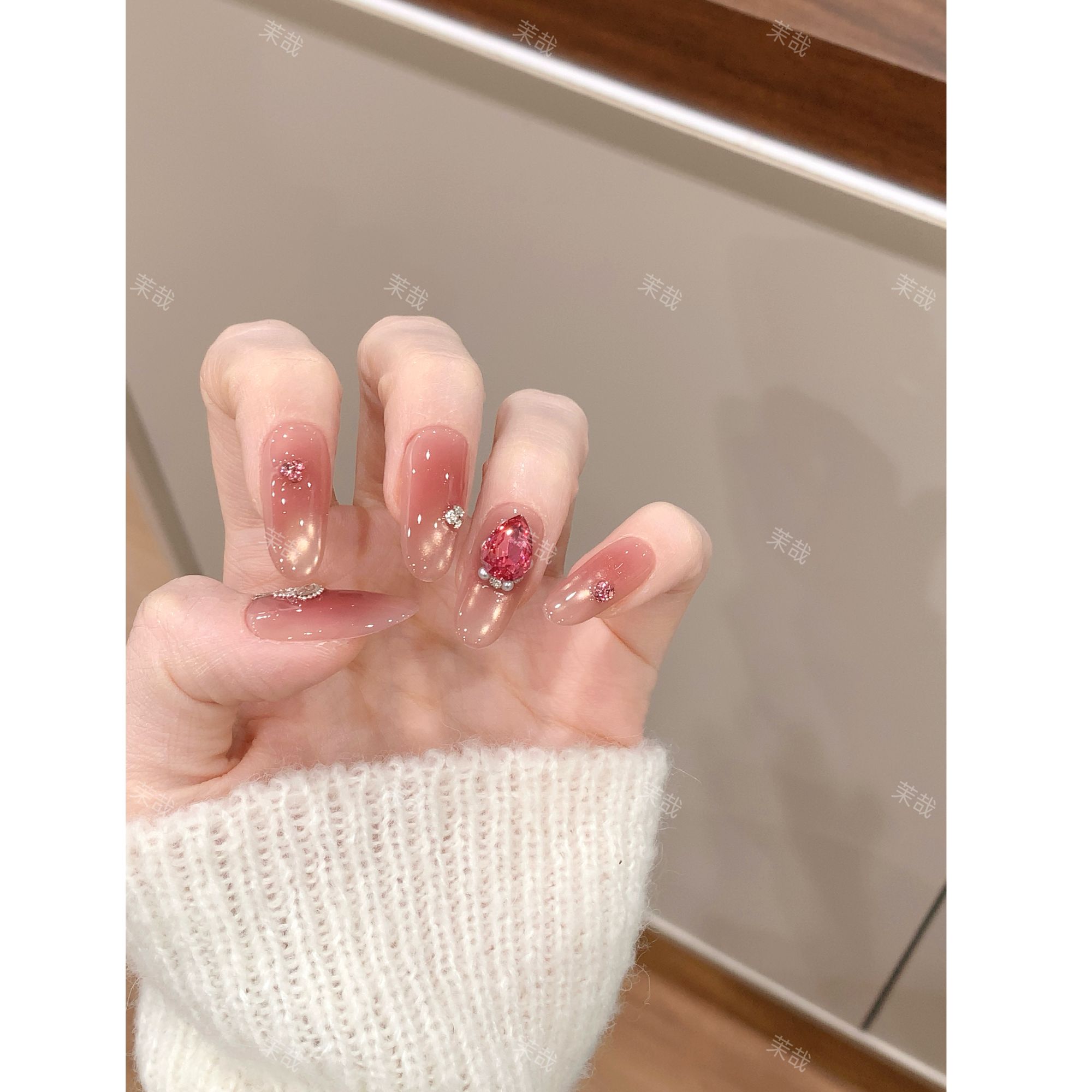 茉哉III【赐福】纯手工定制美甲拆卸穿戴甲A5218