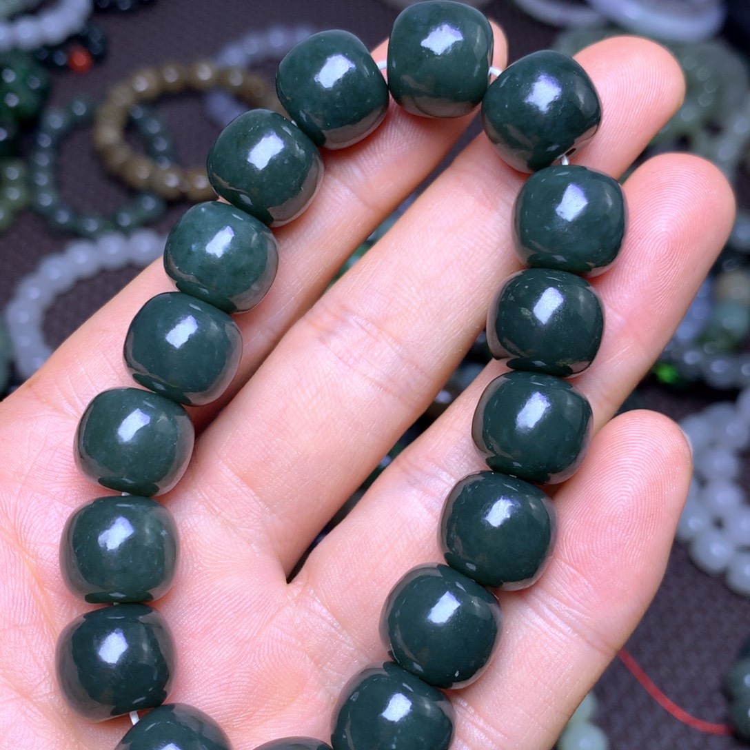 和田玉未镶嵌手串14