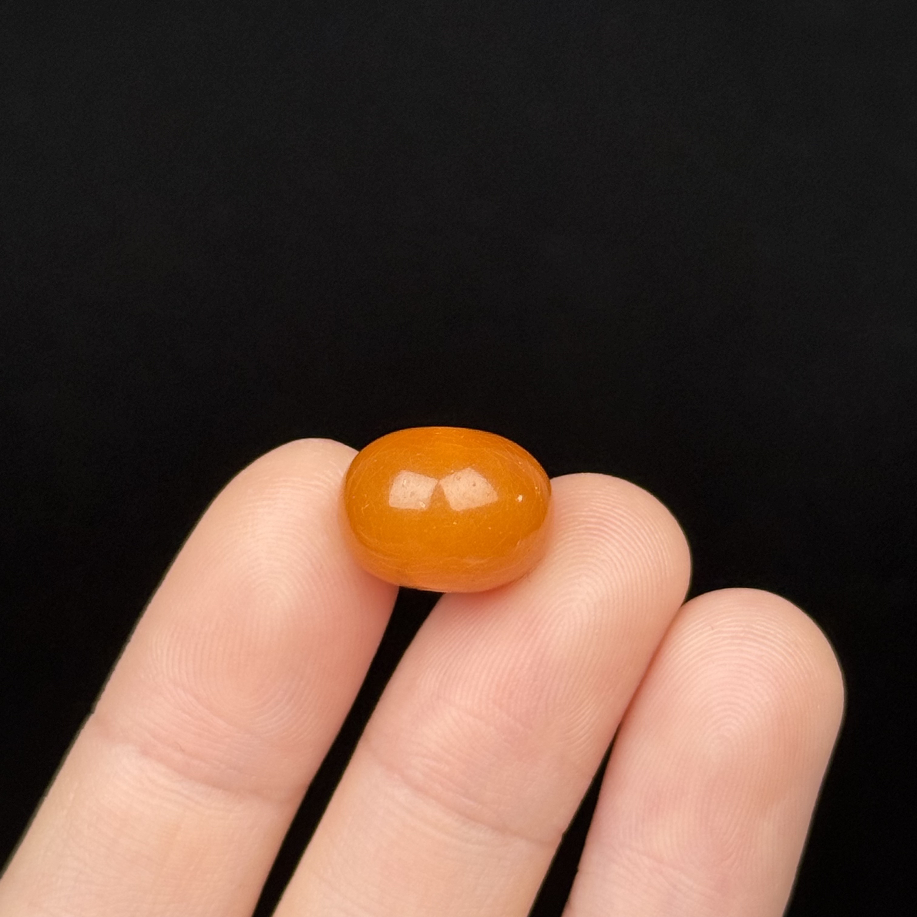 D68-81天然原矿蜜蜡 鸡油红墩子13.5*10mm 支持鉴定 假一罚十