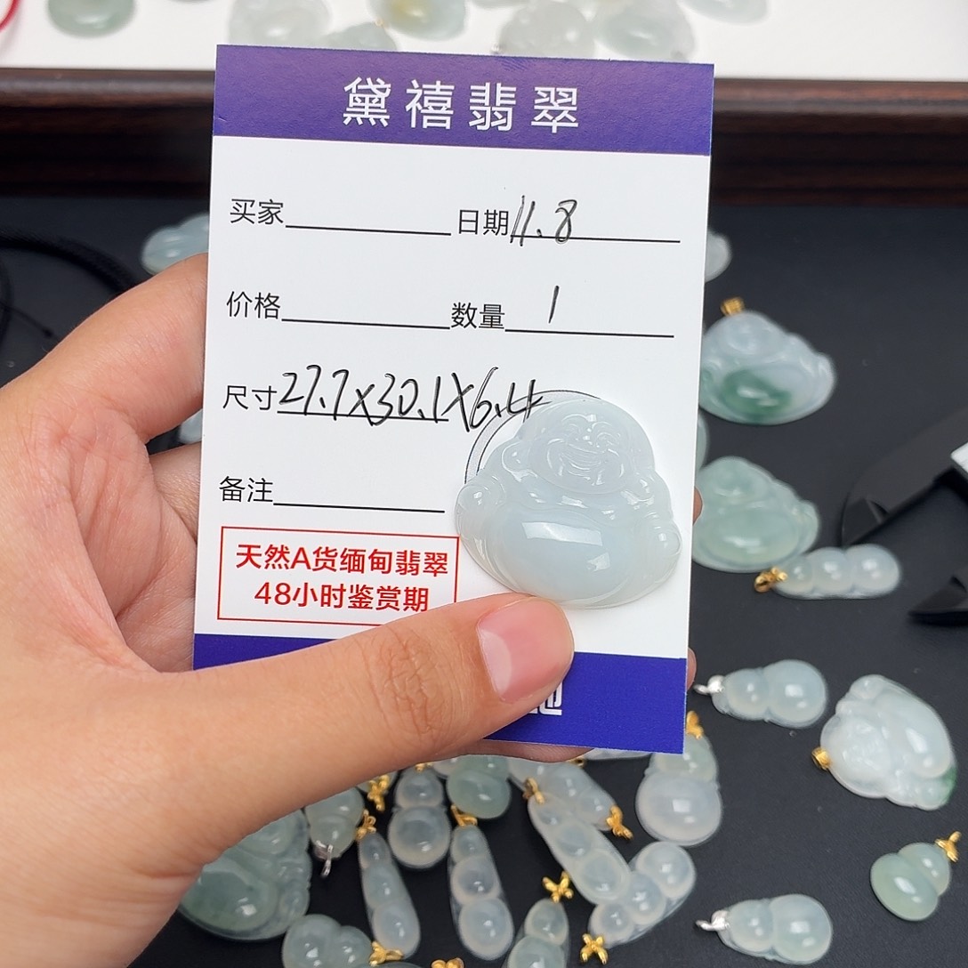 C***9翡翠未镶嵌颈饰111