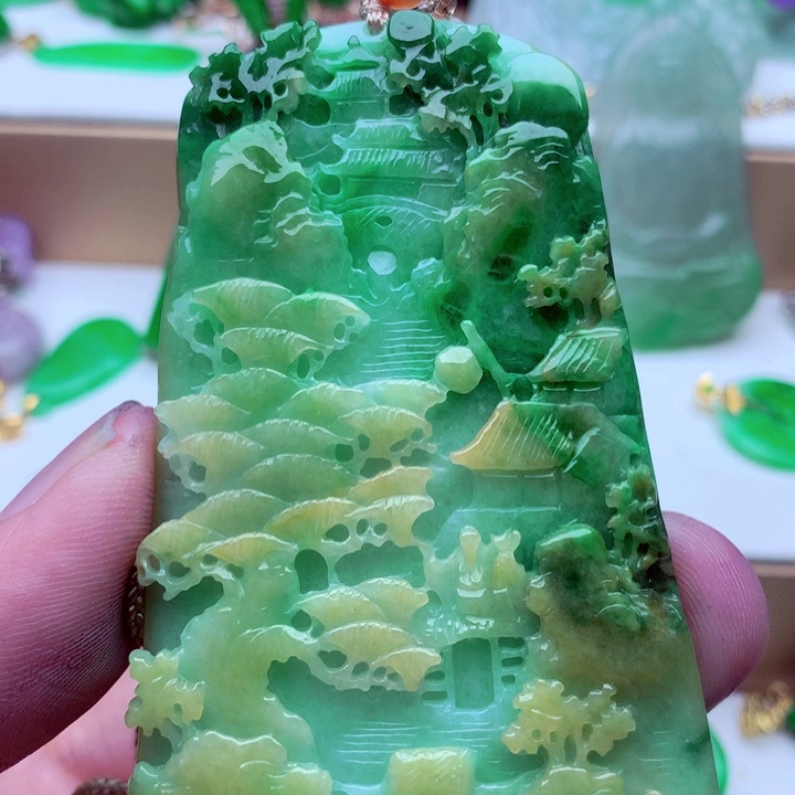 翡翠未镶嵌吊坠(不含链)