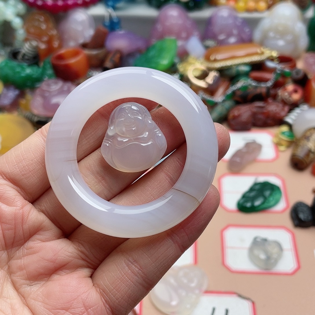 玛瑙/玉髓颈饰合金S*S