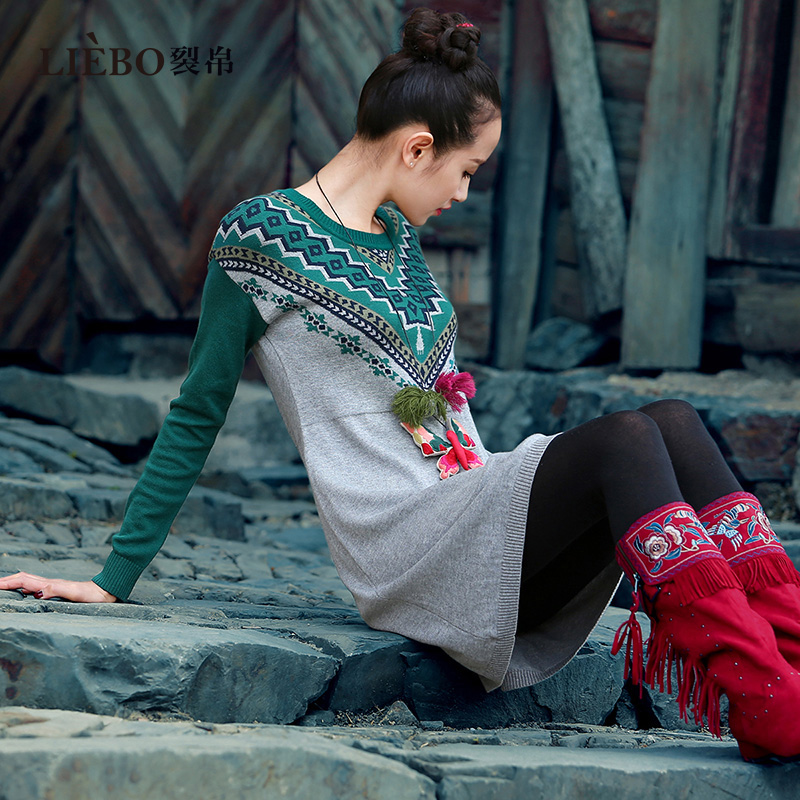 裂帛2024秋冬新款毛织连衣裙51EO0314